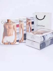 Calvin Klein CK Men's Fashion Solid Color Underwear boxer 3pcs-2366  